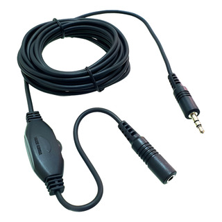 Extensão De Fone De Ouvidos 4 Mts. Com Ajuste De Volume Extensão De Fone De Ouvidos 4 Mts. Com Ajuste De Volume