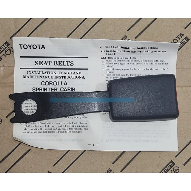 Seguro Broche Cinturón Delantero Derecho Toyota Corolla