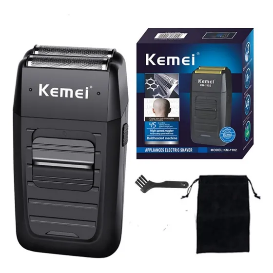 Máquina De Afeitar Recargable Shaver Kemei Km-1102