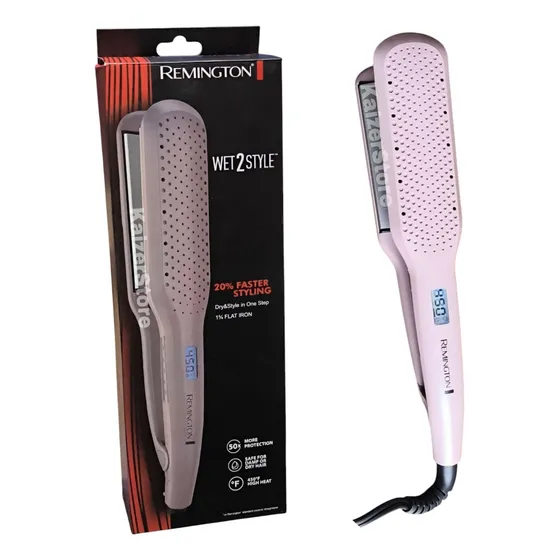 Plancha De Cabello Remington Wet2style Pro Ancha Cable Plano