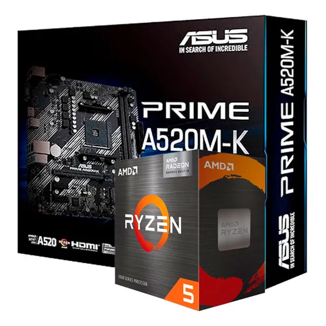 Kit De Actualización Gamer Amd Ryzen 5 5600gt + Mother A520m Color Negro
