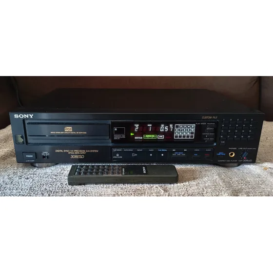 Cd Player Sony Cdp-308esd Preto