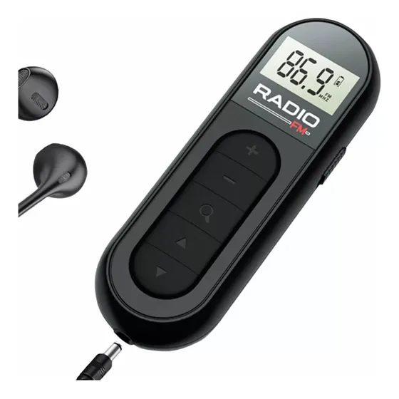 Mini Rádio Lavalier Recarregável De 76-108 Mhz