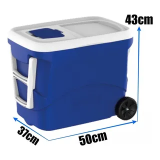 Cooler Térmico Soprano Com Rodinha Bebida Gelada Praia Caixa Térmica Cor Azul Cooler Térmico Soprano Com Rodinha Bebida Gelada Praia Caixa Térmica Cor Azul