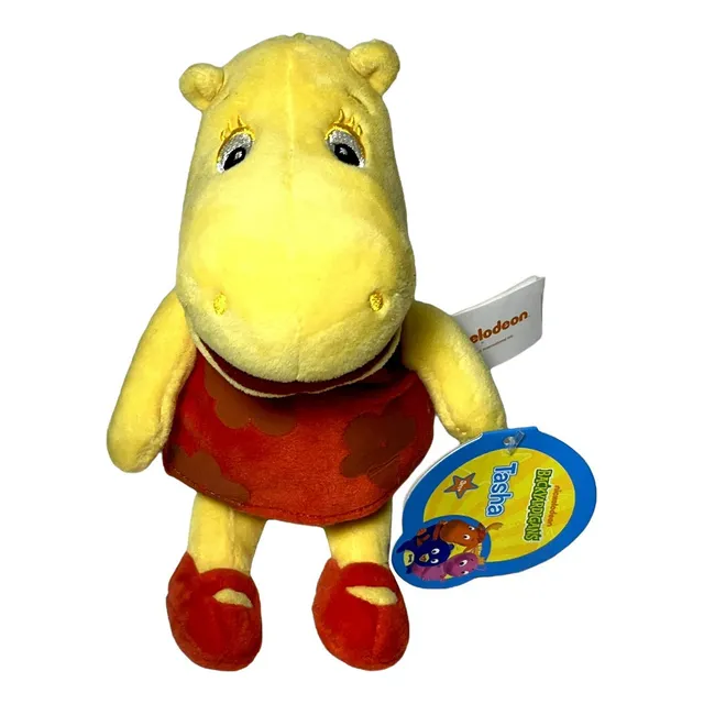 Boneca De Pelúcia Pequena Musical Tasha Hipopótamo Amarelo Backyardigans - Brinquedo Canta Fala Falante Emite Sons - Personagem Do Desenho Infantil Nickelodeon - Bbr Toys