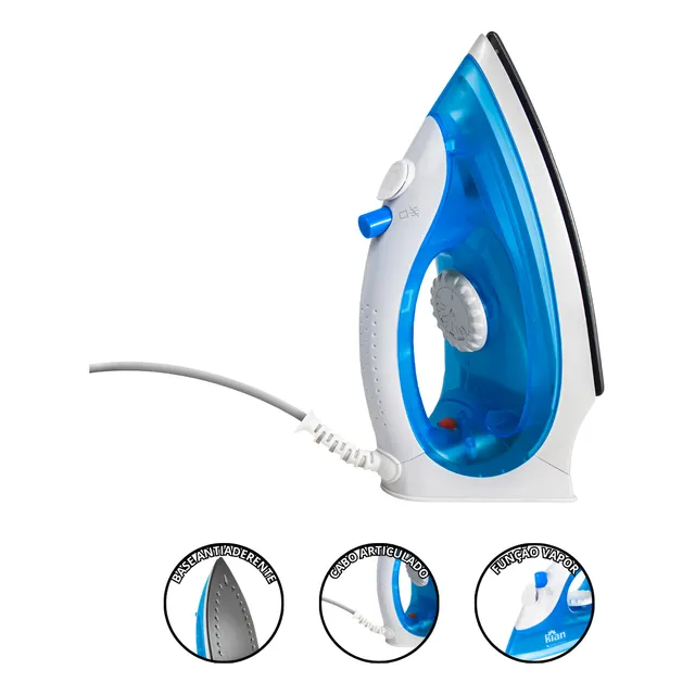 Ferro Passar Vapor Eletrico Roupa 1300w Base Antiaderente