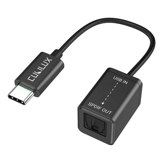 Transmisor Usb C A Spdif Cubilux Tipo C Para Audio Óptico