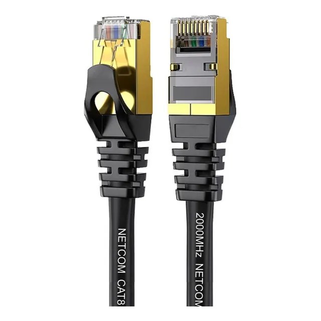 Cable Red Cat 8 Conector Rj45 40 Gbps Lan Ethernet 1m Netcom