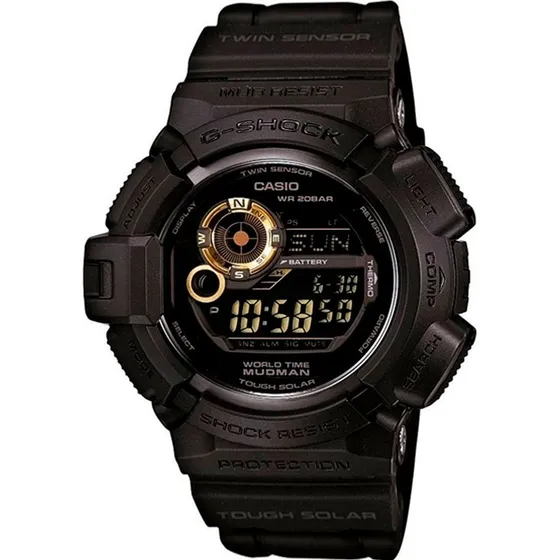 Relógio Casio G-shock Masculino Mudman G-9300gb-1dr Cor da correia Preto Cor do bisel Preto Cor do fundo Preto