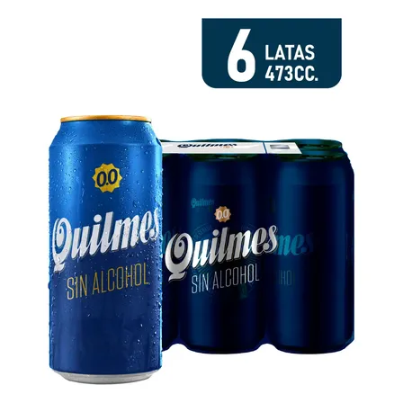 Cerveza Quilmes Sin Alcohol 473cc Pack x6 Unidades
