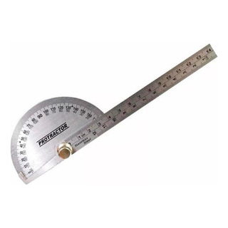 Transferidor De Grau 0-180 Graus Aço Inox 4gp Eda Transferidor De Grau 0-180 Graus Aço Inox 4gp Eda