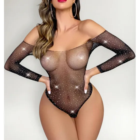 Body Malla Lencería Femenina Prenda Babydoll Sexy