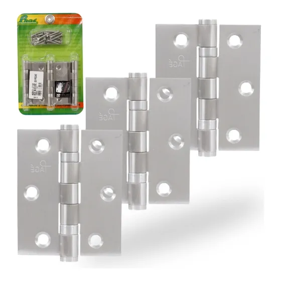 3 Dobradiça Inox Porta 3x2.1/2 Rolamento Escovado 25kg Pagé