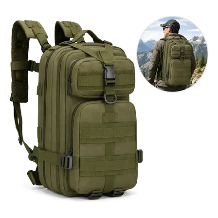 Mochila Tática Militar 30l Impermeável Reforçada Masculina Verde Militar