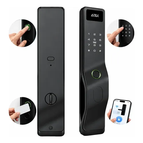 Fechadura Digital Biometria Wifi Camera Ip55 Elsys Sax Prata