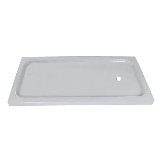 Plato de ducha 150 cm por 70 cm por 8 cm de apoyo Bagnara color blanco