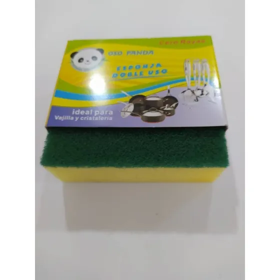 Esponja Doble Uso - Oso Panda - Mayor Y Detal