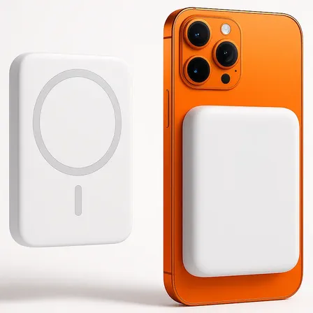 Carregador Portátil | Power Bank Magnético | MagSafe | 5000mAh para iPhone | Indução | Sem Fio | USB-C | Bateria Externa | Compatível com iOS e Android |
