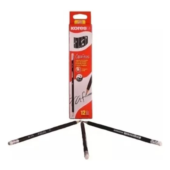 Lapiz De Grafito Hb Triangular Kores (caja De 12 Lápices) 