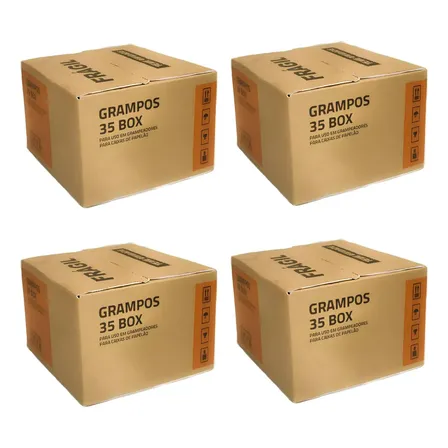 Grampo Box Fechamento Caixa De Papelão 20000 Un Modelo 35/18