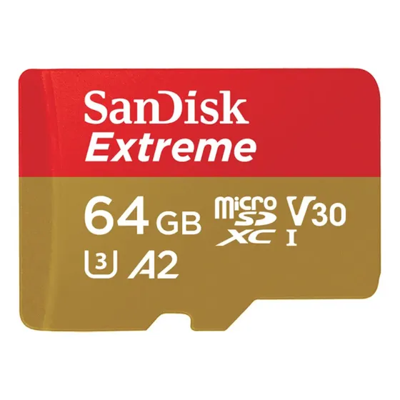 Cartão de memória SanDisk SDSQXA2-064G-GN6AA Extreme com adaptador SD 64GB