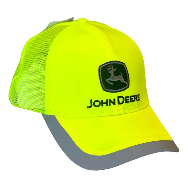 Gorra John Deere Verde Fosforescente Con Filo Plomo Reflecti