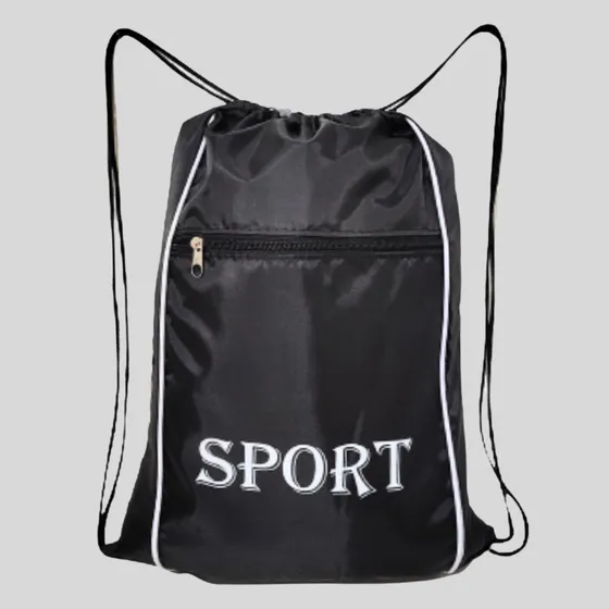 Mochila Sacola De Academia Para Esporte Porta Chuteira Tênis Cor Preto Sport