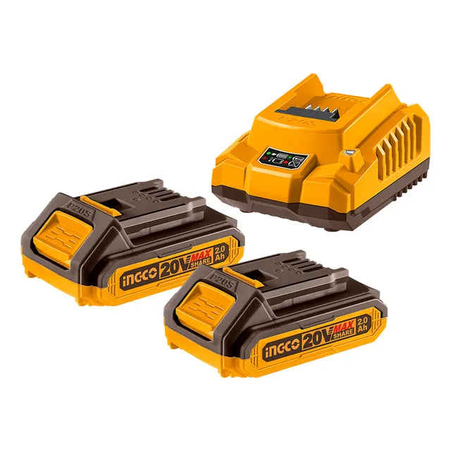 Combo 2 Baterías 20 V 2 A + Cargador Ingco Ufbcpk1222