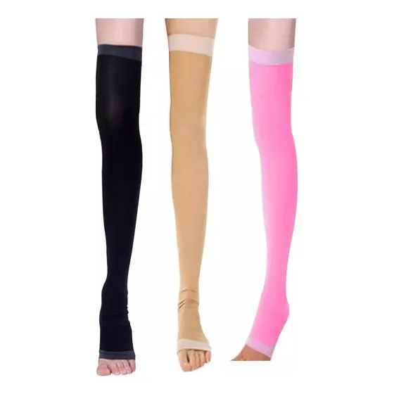 Hjq Medias De Comprensión Abierta Encima De Rodilla Mujer