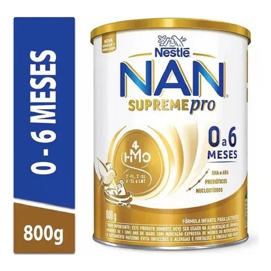 Fórmula Infantil em Pó Nestlé Nan Supreme Pro em lata 0 a 6 meses 800g