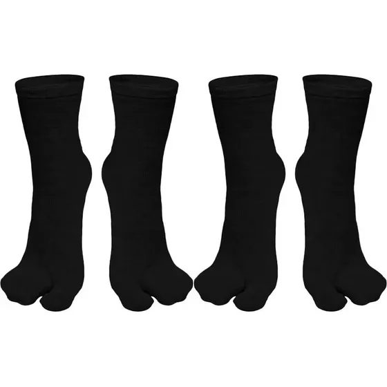2 Pares De Calcetines Unisex Con Punta Tabi Para Kimono Y Sa