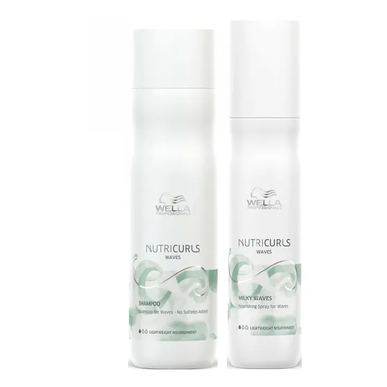 Shampoo Micelar Para Ondas 250ml + Spray Wella Nutricurls