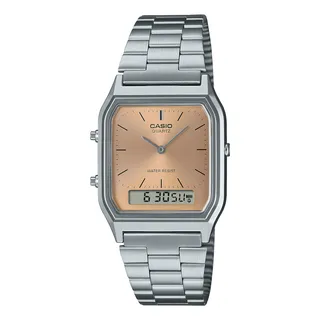 RelĂłgio Casio Vintage Aq-230a-4amqy - Edgy - Ă29,8 Mm - Malha 4a Unissex RelĂłgio Casio Vintage Aq-230a-4amqy - Edgy - Ă29,8 Mm - Malha 4a Unissex