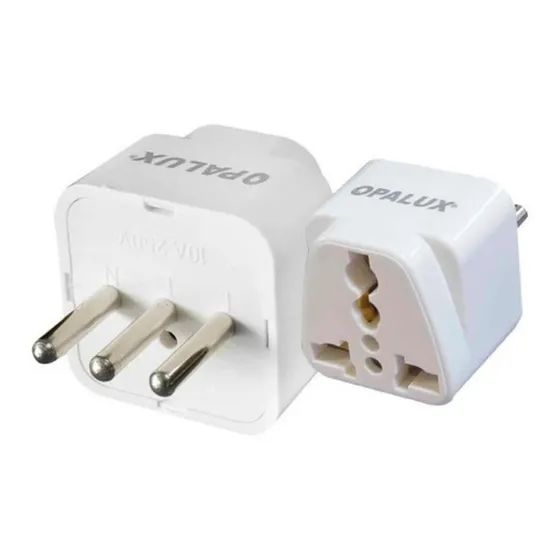 Adaptador Enchufe Multiple Redondo 3 En Linea Op603-l Opalux Blanco