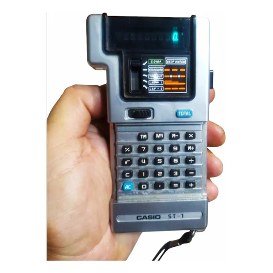 Calculadora Cronómetro Casio St-1 Led Verde Cronómetro 1977