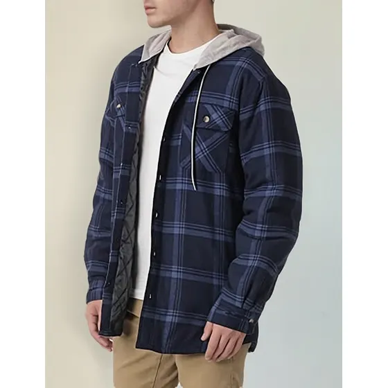 Camisa Chaqueta Hombre Leñadora Interior Acolchado Felpa
