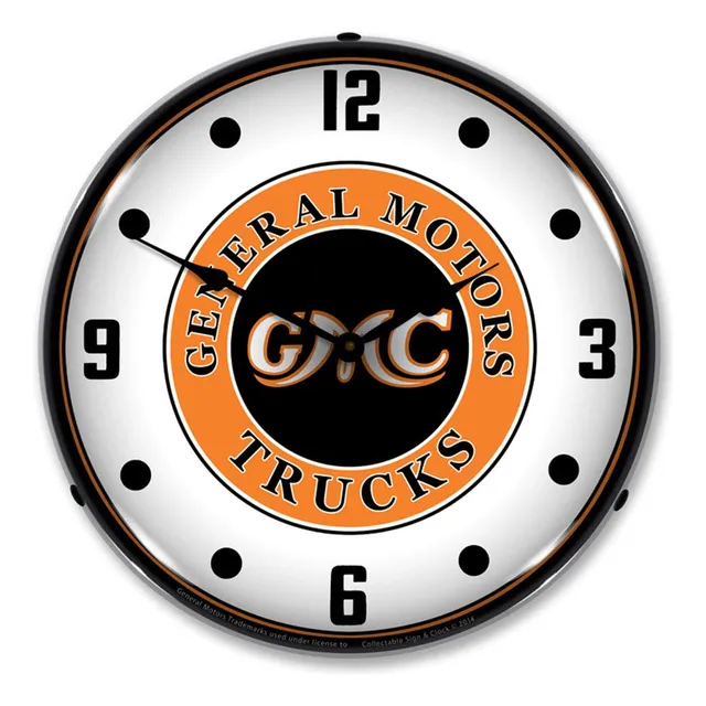Gmc General Motors Trucks Reloj Pared Led Retro Vintage 14 