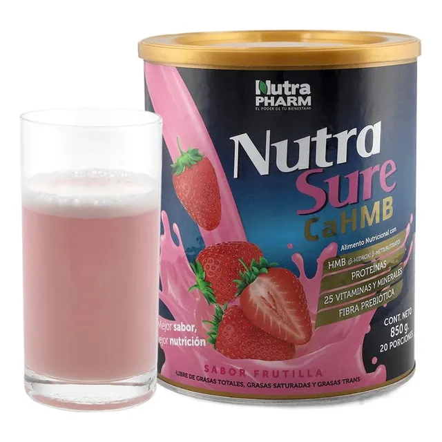 Suplemento Nutra Sure Cahmb Frutilla 850g. Agronewen
