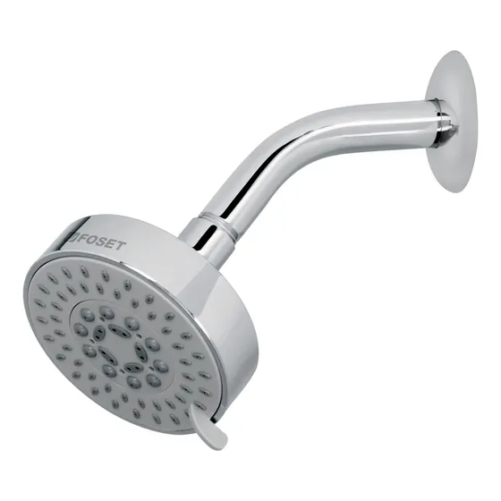 Regadera Cromo 4 Con 5 Funciones, Con Brazo, Foset 45167