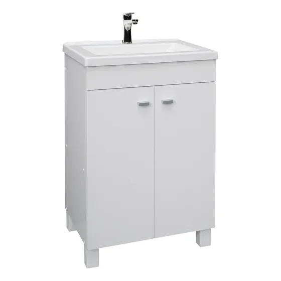 Vanitory Alba de pie monocomando Amube color blanco