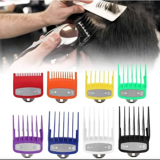 Set De Peines De Colores Para Máquina Wahl, Gancho De Metal