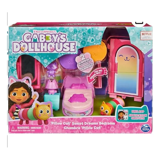 Gabby Dollhouse Play Set Pillow Cats Sweet Dreams Spin M