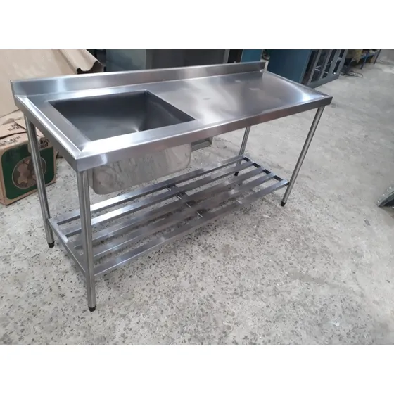 Pia Em Inox 430 De 1mm 155x60x90 Com C/60x50x25
