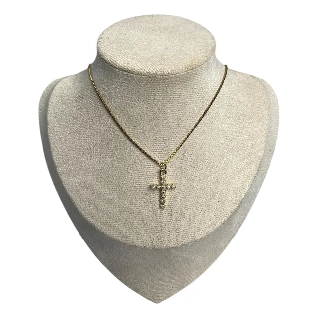 Collar Cadena Con Dije De Cruz