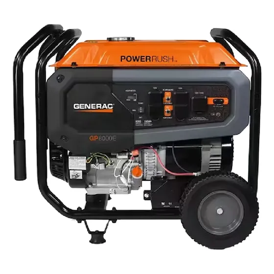 Generador Portátil Eléctrico A Gasolina Generac Gp8000e