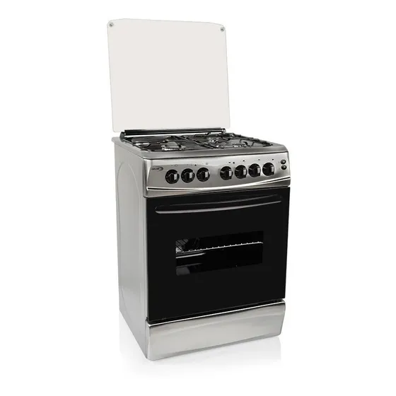 Cocina Super Gas Con Grill Acero 4 Hornallas 60 Cm Oferta