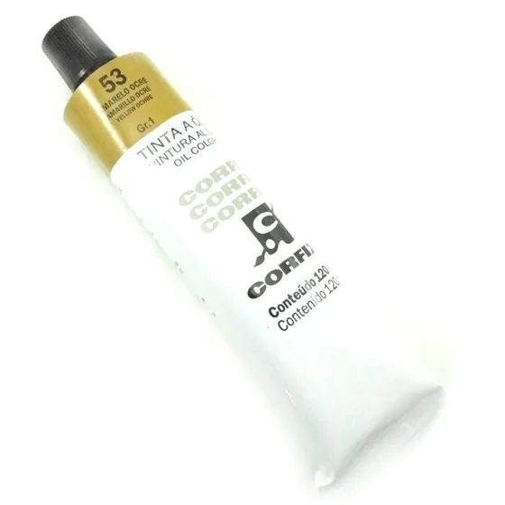 Tinta Oleo Corfix 120 Ml - Amarelo Ocre 53 Gr.1