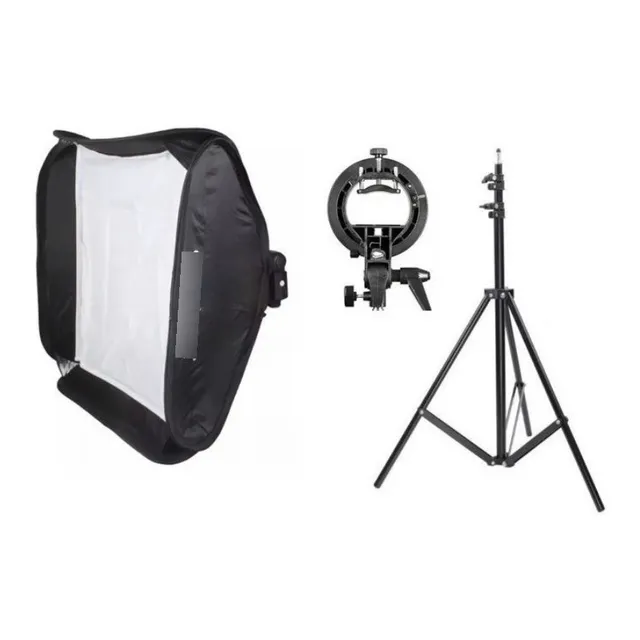 Kit Softbox Para Flash Difusor Godox 60x60cm + Tripode 