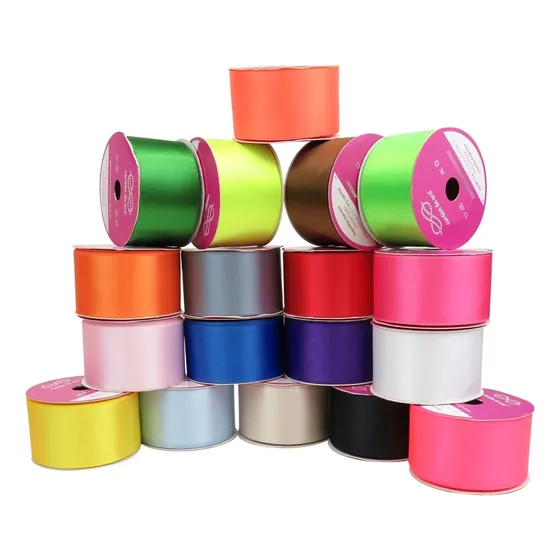 Cinta Raso Doble Faz N°9 Ancho 40mm Deco Rollo X 10 Metros