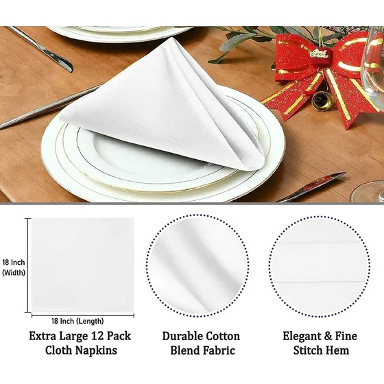 Servilletas De Tela En Blanco Y Negro De Lino Elegantes Deli